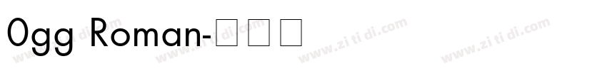 0gg Roman字体转换